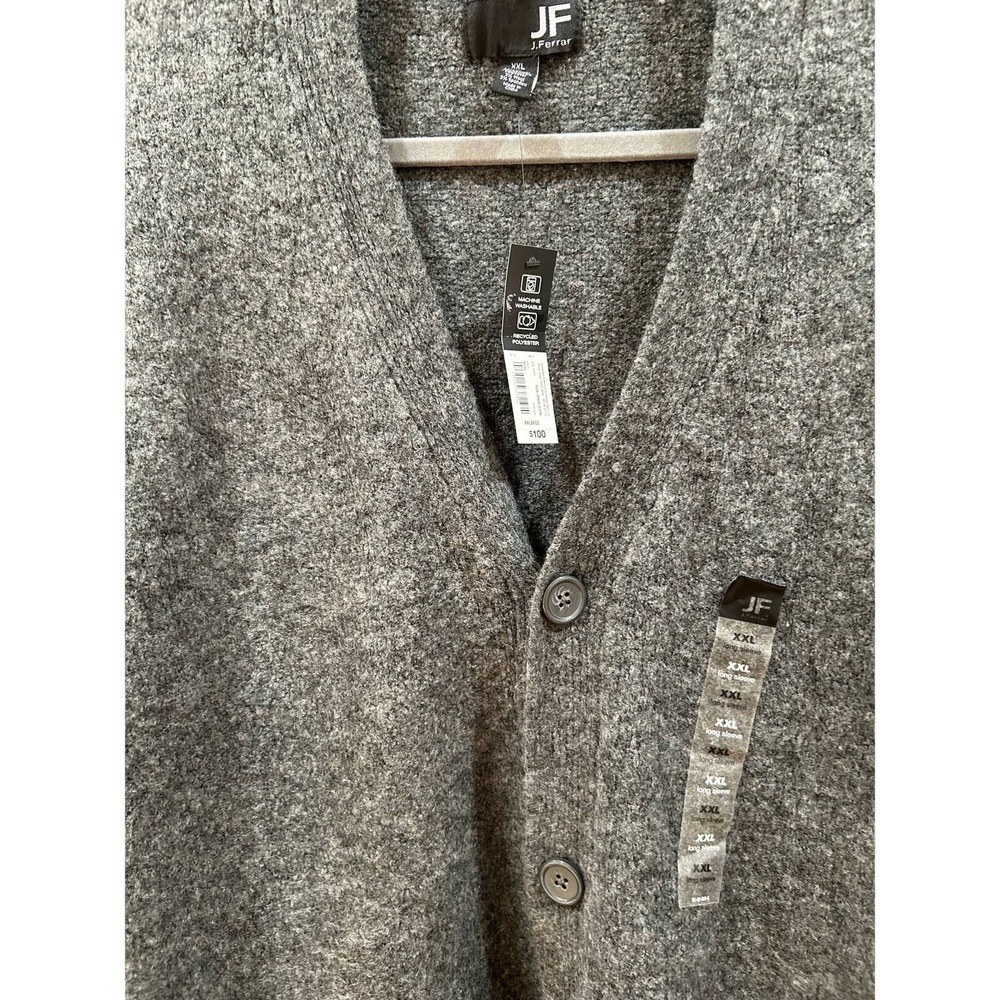 JF J.Ferrar Men's Button-Down Gray Sweater Long Sleeve Size XXL * M1312 - Picture 5 of 8